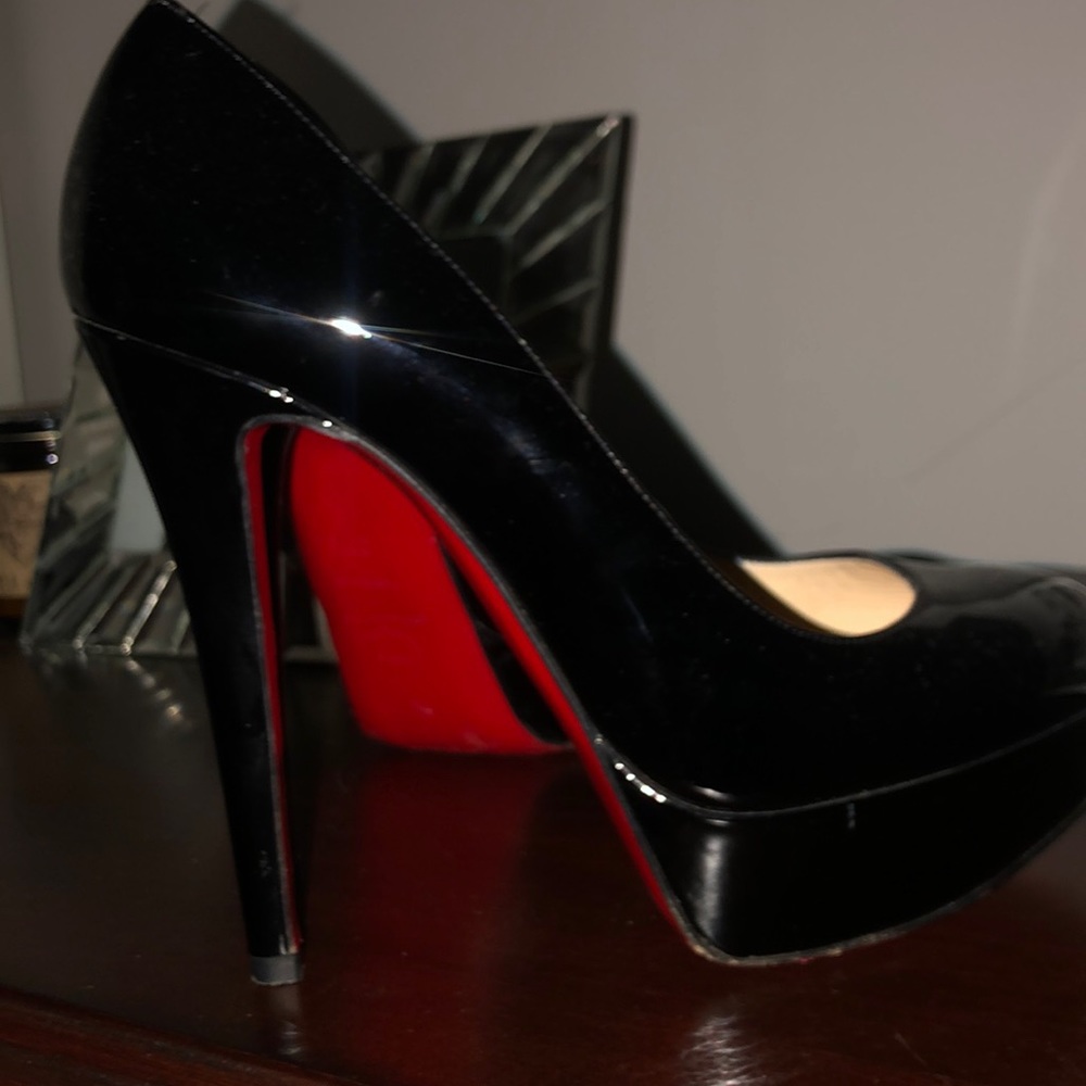 Christian Louboutin black patent Bianca